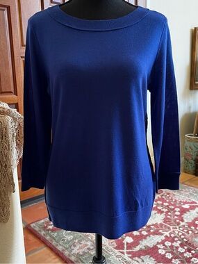 Halogen Royal Blue Scoop Neck Sweater